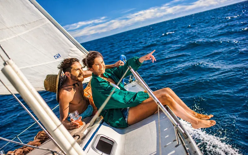 Sailing into the Cabo sunset horizon