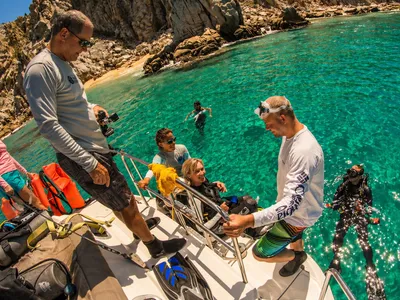 Scuba diving adventure in tropical waters